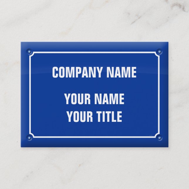 Tarjeta De Visita placa de calle - FRANCIA (Anverso)