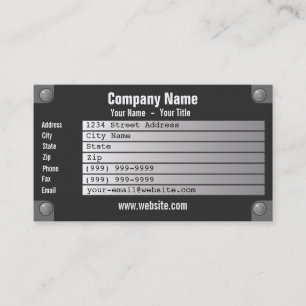 Tarjeta De Visita placa de identificación