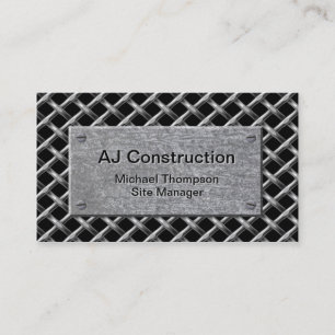 Tarjeta De Visita Placa de metal profesional de la construcción