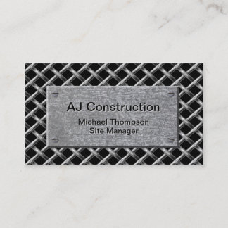 Tarjeta De Visita Placa de metal profesional de la construcción