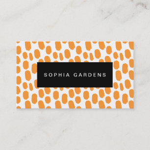 Tarjeta De Visita Placa de nombre - Pinzas - Naranja ligero