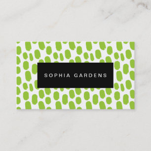 Tarjeta De Visita Placa de nombres - Paint Strokes - Martian Green