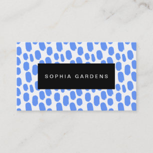 Tarjeta De Visita Placa de nombres - Pintura de trazos - Azul bebé