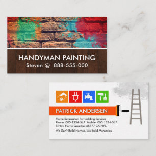 Tarjeta De Visita Placa de pintura de la capa de madera de pared de 