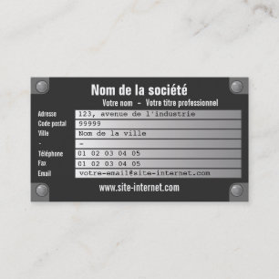 Tarjeta De Visita placa del constructor