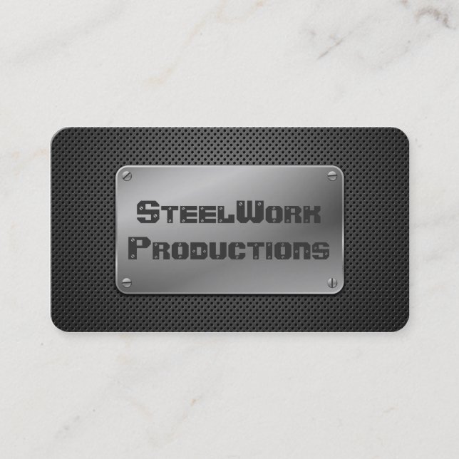 Tarjeta De Visita Placa Metalizado perforada (Anverso)