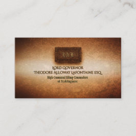 Tarjeta De Visita Placa monográfica de latón de grano con rivalidad 