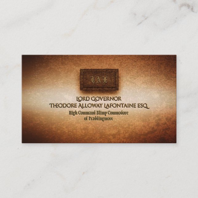 Tarjeta De Visita Placa monográfica de latón de grano con rivalidad  (Anverso)