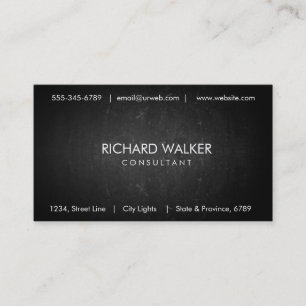 Tarjeta De Visita Placa negra elegante profesional moderno