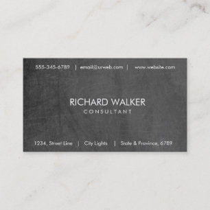 Tarjeta De Visita Placa negra elegante profesional moderno