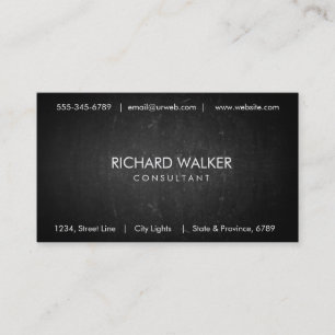 Tarjeta De Visita Placa negra elegante profesional moderno