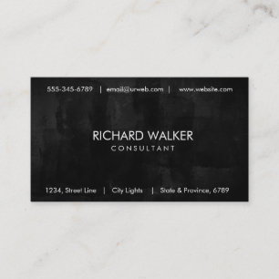 Tarjeta De Visita Placa negra elegante profesional moderno