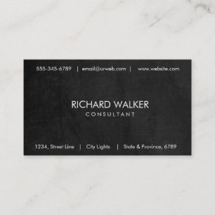 Tarjeta De Visita Placa negra elegante profesional moderno