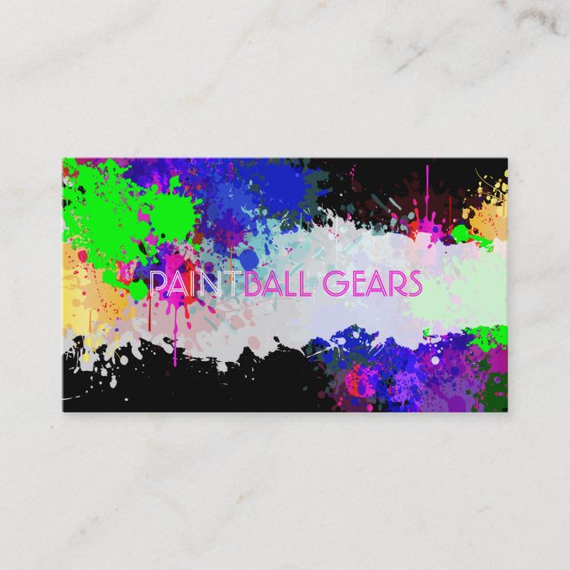 Tarjeta De Visita Placas de pintura PixDezines/bola/plata falsa (Anverso)