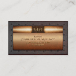 Tarjeta De Visita Placas monográficas de latón de grano de vapor