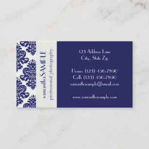 Tarjeta De Visita Placer azul y blanco