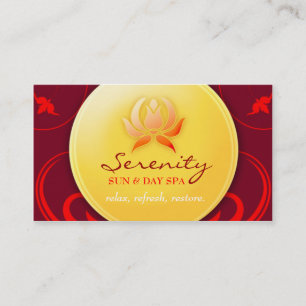 Tarjeta De Visita Placer caliente del balneario 311