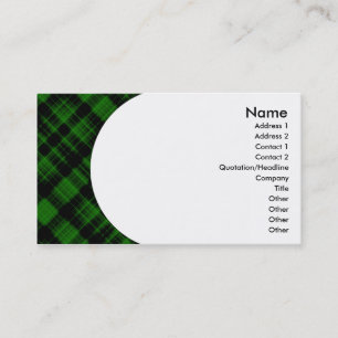 Tarjeta De Visita plaid : de dos lados: