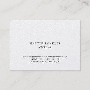 Tarjeta De Visita Plain Chubby Professional Business Card