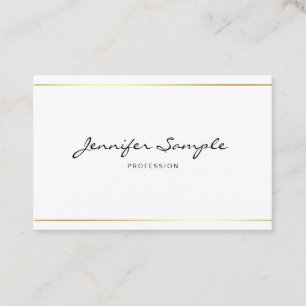 Tarjeta De Visita Plain Elegant Profesional Guión Escrito A Mano Lux