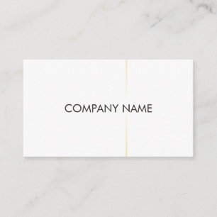 Tarjeta De Visita Plain Profesional Elegante Oro Blanco Negro
