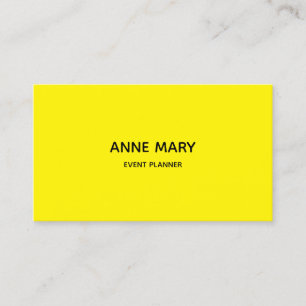 Tarjeta De Visita Plan de eventos profesional amarillo moderno y col
