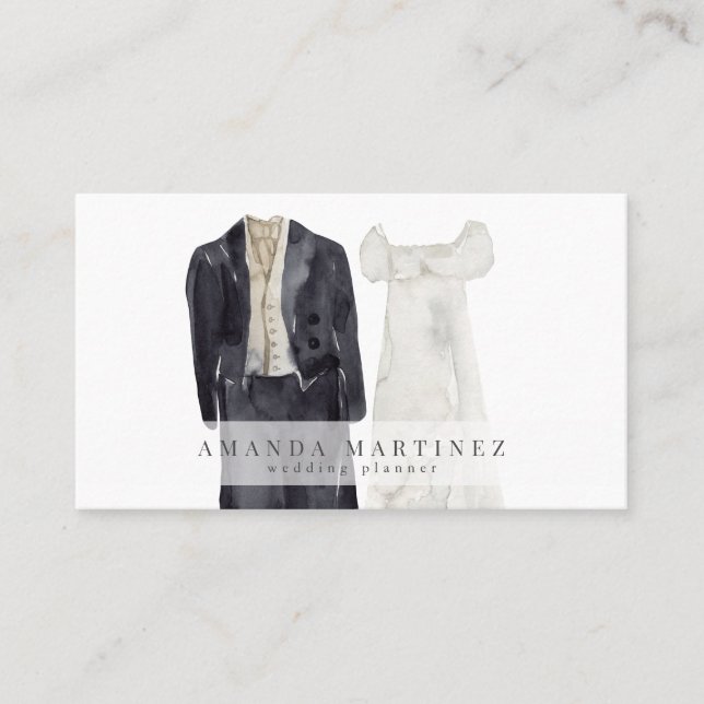 Tarjeta De Visita Plan de matrimonio para novias y novias (Anverso)