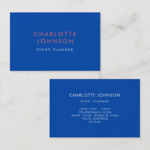 Tarjeta De Visita Planador de eventos profesionales Cobalt Blue