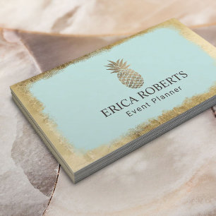 Tarjeta De Visita Planeamiento de eventos de piña tropical