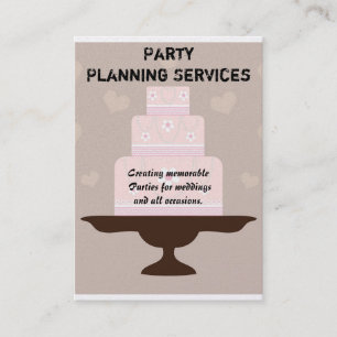 Tarjeta De Visita Planeamiento del fiesta