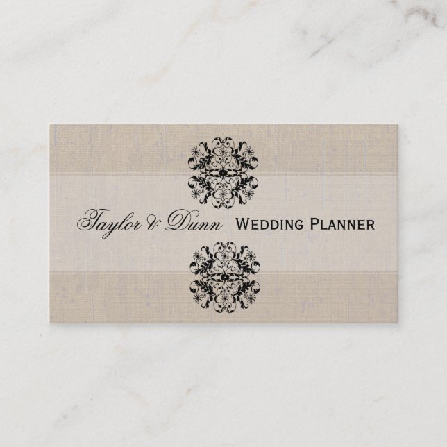 Tarjeta De Visita Planeamiento elegante del acontecimiento del (Anverso)