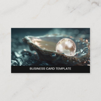 Tarjeta De Visita Planet Earth Oyster Pearl