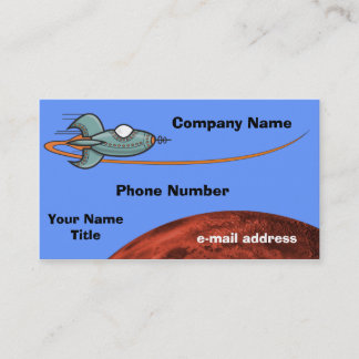 Tarjeta De Visita Planeta de Alien de Barco Espacial personalizado