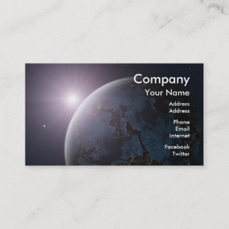 Tarjeta De Visita Planeta del espacio