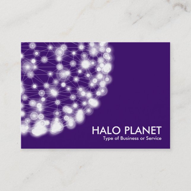 Tarjeta De Visita Planeta Halo - Púrpura Profundo (Anverso)