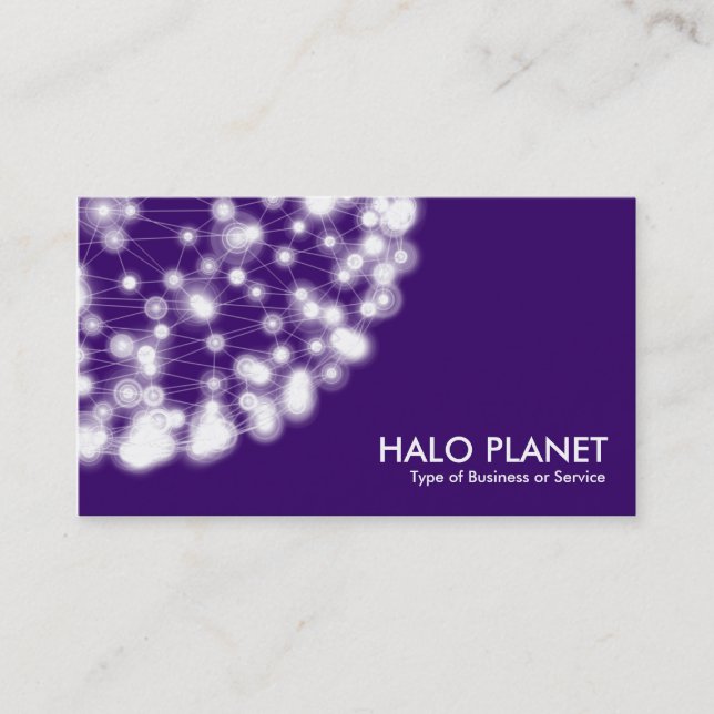 Tarjeta De Visita Planeta Halo - Púrpura Profundo (Anverso)
