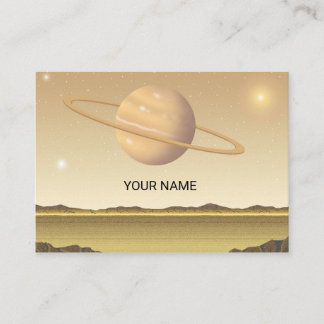 Tarjeta De Visita Planeta sobre un desierto.