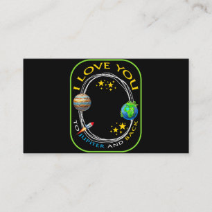 Tarjeta De Visita Planeta Te Amo A Júpiter Y Astrono Geek Back