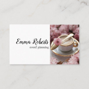 Tarjeta De Visita Planificación de Eventos Acuarela Elegante