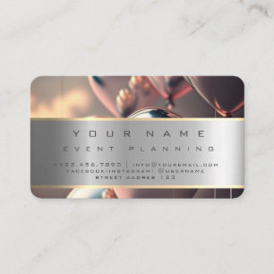 Tarjeta De Visita Planificación de eventos Bellos Globos Coloridos