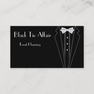 Tarjeta De Visita Planificación de Eventos de Esmoquin Formal de Cor