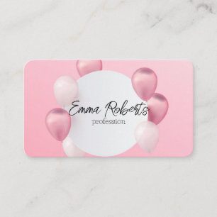 Tarjeta De Visita Planificación de Eventos de Fiesta con Globos Bril