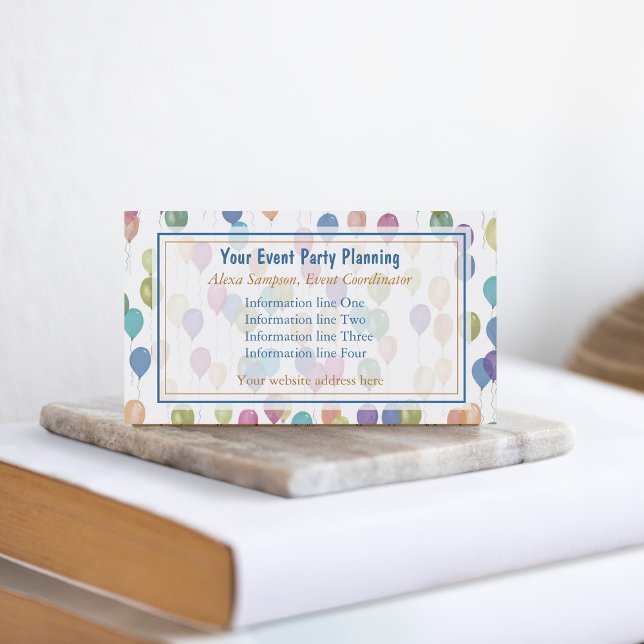 Tarjeta De Visita Planificación de eventos de Fiesta de patrones de  (Subido por el creador)