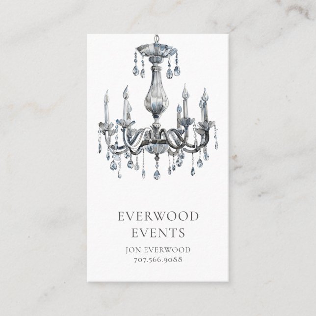 Tarjeta De Visita Planificación de eventos elegante y moderna (Anverso)