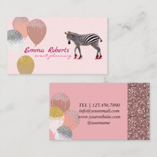 Tarjeta De Visita Planificación de eventos modernos de globos de ceb