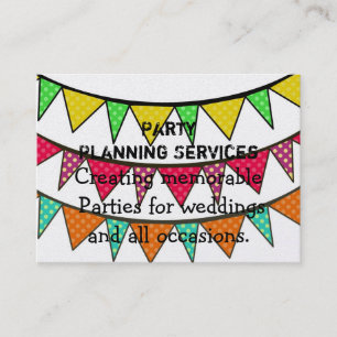 Tarjeta De Visita Planificación de fiestas