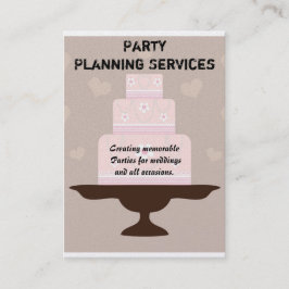 Tarjeta De Visita Planificación de fiestas