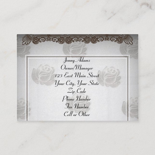 Tarjeta De Visita Planificación de fiestas (Reverso)