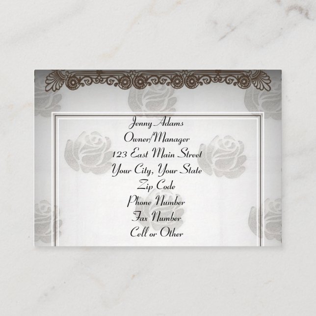 Tarjeta De Visita Planificación de fiestas (Reverso)