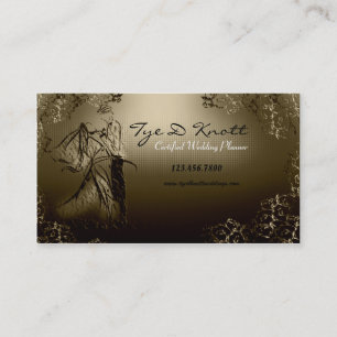 Tarjeta De Visita Planificador casado elegante de la boda de los
